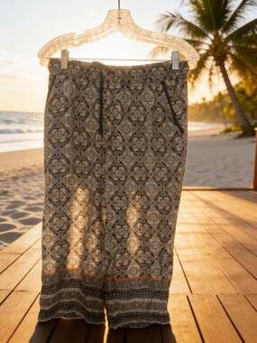 HEI Co-op Printed Drawstring Wide Leg Pants
